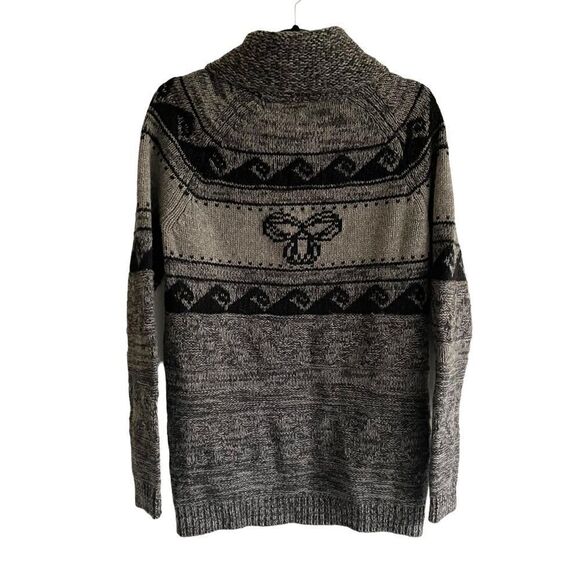 ARITZIA Tna Sea To Sky Wool Chunky Knit Long Cardigan Sweater Jacket Grey L - Picture 2 of 7